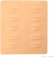 Alluring Microblading Supplies 3 Piece Practice Fake Skin Sheet For Eyebrow Tattoos. Permanent Makeup Silicone Skin To Practice Brow Micro-Blading & Needling For Professionals And Beginners -LIPS