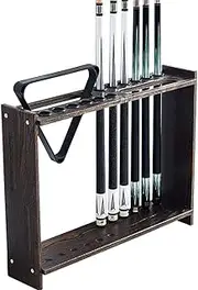 Billiard Cue Holder Fishing Rod Holder Snooker Wooden Billiard Stand Holds 12 Billiard Cues for School, Homes and Clubs Snooker Accessories Wood Grain