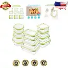 Durable Glass Meal Prep Containers with Lids - 24-Piece Set for Easy Storage