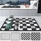 Hide Stain Coffee Mat for Countertops 3 Layer Quick Absorbent Dish Drying hapV៚