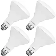 Luxrite BR30 LED Flood Light Bulb 8.5W 2700K 650LM Dimmable Damp Rated 4 Pack
