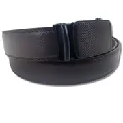 OSKA Men’s Belt Genuine Leather Automatic Buckle Brown and Black
