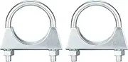 uxcell Muffler U-Bolt Clamps for 48mm(1-7/8") Diameter Exhaust Tail Pipe, 2pcs Exhaust U Clamp Saddle Type U-bolt Clamps