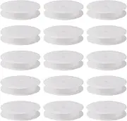 50PCS White Plastic Wire Spools Empty Thread Bobbins for Beading Wire Thread String, About 7cm