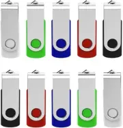 KEXIN 64GB USB Flash Drive 10-Pack, Multi-color