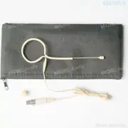 Beige earset Headset Microphone For Shure Wireless Mini TA4F with bag