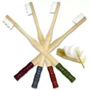 Soft Bristle Toothbrush Bamboo Toothbrushes - 10000 Bristle Toothbrush PACK of 4