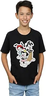 [Absolute Cult] Animaniacs Boys Dot Wakko And Yakko T-Shirt Black 5-6 Years