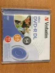 Verbatim 3.5" Mini Dual Layer DVD in Slim Jewel Case-#95426, 100 pcs, FREE SHIP
