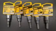 New DEWALT 5 Pc. HEX Bit Sockets- Metric - 3/8" Drive- Free Shipping