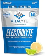 Vitalyte Natural Electrolyte Powder Drink Mix, Gluten Free, 40 2 Cup Servings Per Container (COOLCITRUS-2PACK)