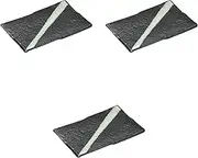 Set of 3, Seiryu Unofu Ryu Genyu Grilled Dish, 8.9 x 5.5 x 0.8 inches (22.5 x 14 x 2 cm) | Setomonohonpo