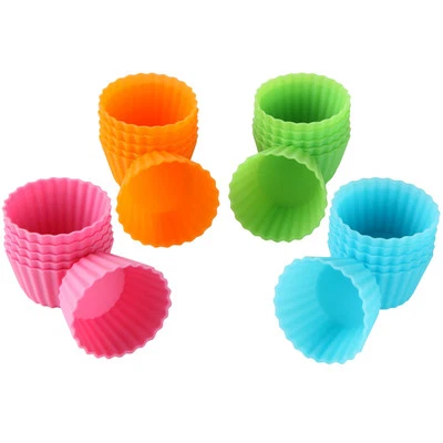 Silicone Mini Cupcake Holders Mini Cupcake Liners Pastry & Dessert Cups 24