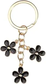 [Fuqimanman2020] Flower Charms Daisy Enameled Keychain Chain Tassel Keyring For Women Gifts Purse Bag Accessories