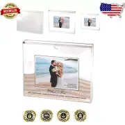 Clear Acrylic Unity Sand Ceremony Photo Frame - Elegant Keepsake for Weddings