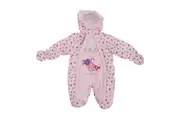 Baby Girls Bird Pattern All In One Hooded Winter Snowsuit (Pink) (3-6 Months)