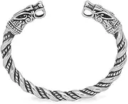 [BOSUGE] Charming Bracelet， Stainless Steel Dragon Bracelet Jewelry Fashion Accessories Viking Bracelet Men Wristband Cuff Bracelets for Women Bangles (Color : Gold) (Color : Silver)
