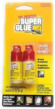 Super Glue Twin 2 Pack - Bonds Instantly with Precision Applicators