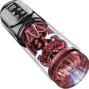 Male Masturbator Sex Toys, Male Sex Toy for Men Pocket Pussy LCD Stroker Masturbators with 7 Thrusting &Rotating&Vibrating&Sucking&Licking Adult Toys Vacuum Pumps & Enlargers