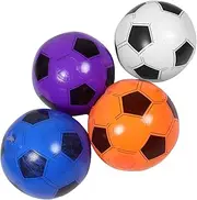 Toddmomy Interactive Inflatable Football Toys 4pcs Beach Balls for Boys and Girls Floating Soccer Ball for Swimming Pool Soccer Summer Pool Toy