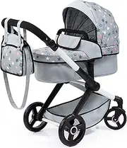 Bayer Design 17007AA Xeo Combination Doll's Pram with Bag Grey