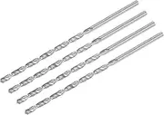uxcell HSS(High Speed Steel) Extra Long Twist Drill Bits, 5mm Drill Diameter 160mm Length 4 Pcs