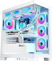 Hoengager Superview Gaming PC- AMD Ryzen 5 5600X 3.7 GHz- GeForce RTX 4070 Super 12G -32GB DDR4 3200MHz -1TB M.2 NVMe SSD +2TB SATA SSD-WiFi,Bluetooth,HDMI -Win 11 Pro Desktop Computer