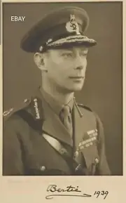 PRINCE ALBERT BERTIE OLD RARE FRAMED SIGNED 8 x 6 PHOTO PRINT 2 CLEAR SALE £12