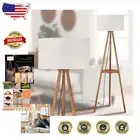 Stylish Wooden Tripod Floor Lamp with 3 LED Temperatures - Indoor Reading Light