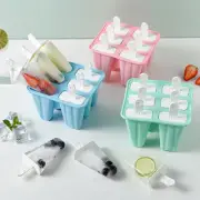 Silicone Ice Cream Mould Block 6 Cavity Frozen Molds Icy Pole Jelly Popsicle DM