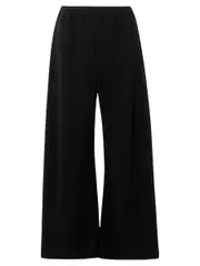The Row | Gala Crepe Wide-Leg Pants in Black | The UNDONE