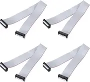 uxcell 4 Pcs IDC Flat Ribbon Cable, 2.54mm Pitch 25mm Width 30cm Long 20 Pin FC to FC Flat Ribbon Connector Jumper Wire for PC, LED Displays