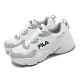 Fila 休閒鞋 Hidden Tape 6 女鞋 白 灰 皮革 老爹鞋 經典 復古 5J329X143 23cm WHITE/GREY