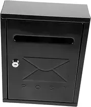 ORFOFE Wall Mount Mailbox for Outside Vintage Letter Box with Lock Retro Garden Post Box Weatherproof Mailbox for Wall Mounted Mailbox