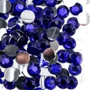 John Bead Acrylic Round Flat Back Rhinestones 8mm (ss39) Purple 1000pcs/Bag