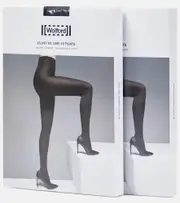[Wolford] Wolford Velvet De Luxe 50 set of 2 tights AU 14 black