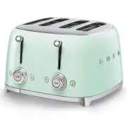 Smeg 50's Style 4 Slice ToasterPastel Green TSF03PGAU
