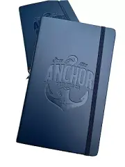 New!!! Anchor Steam Hard Cover Embossed Leather Notebook