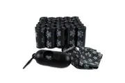 1000pc Paws & Claws Pet Doggy Clean Up Bags Dog Waste Poo Bag w Dispenser Black