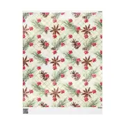 Rustic Christmas Wrapping Paper, Holiday Gift Wrap, Festive Present Packaging,