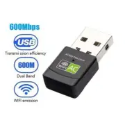 USB Wifi Adapter Wireless Ac600 Ethernet Dongle 5ghz Lan Usb2.0 Wi-fi Free Drive