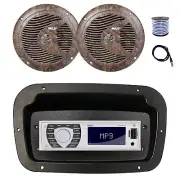 Pyle Marine Radio, Adapter,Spa Bezel, Antenna,Wire, 2x 6.5" 150W Speaker (Camo)