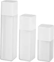 WRITWAA 3Pcs Travel Vacuum Lotion Dispenser Leakproof Cosmetic Bottles for Skincare Portable Toiletry Containers for Shampoo Hand Soap Wash