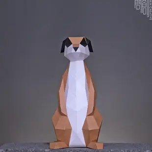 問創設計 DIY手作3D紙模型 禮物 擺飾 小動物系列 - 黑眼圈狐獴