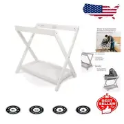 Compact White Bassinet Stand - Easy Setup with One-Step Open & Close Feature