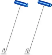 2 Pieces Fish Hook Remover Tools Summer Fishing Hook Saltwater Dehooker Aluminum and Stainless Steel Fish Dehooker for Fisherman, 12 Inches