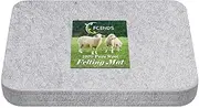 FCENDS Needle Felting Pad, 8x10x1 inch Needle Felting Mat, 100% Natural Wool, Thick and Firm Needle Felting Base for Precision Felting (10"x8")