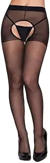 [Generic] Plus Size Vintage Lingerie for Women Pantyhose Women Open Convenient Stockings Crotch Sexy Racy Rhinestone Stockings for Women Lingerie