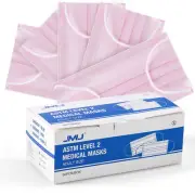 JMU Face Mask 3-Ply Disposable Masks ASTM Level 2 for Adults Medical Surgical