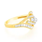 Luminesce Lab Grown 0.18Ct Diamond Ring in 9ct Yellow Gold, Q